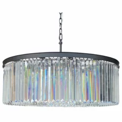 Lightupmyhome D'Angelo 12-Light Round Glass Crystal Chandelier, 3 Rows, Clear Gl -Ceiling Lighting Shop f2213d4e02e7fc96 8666 w800 h800 b1 p0