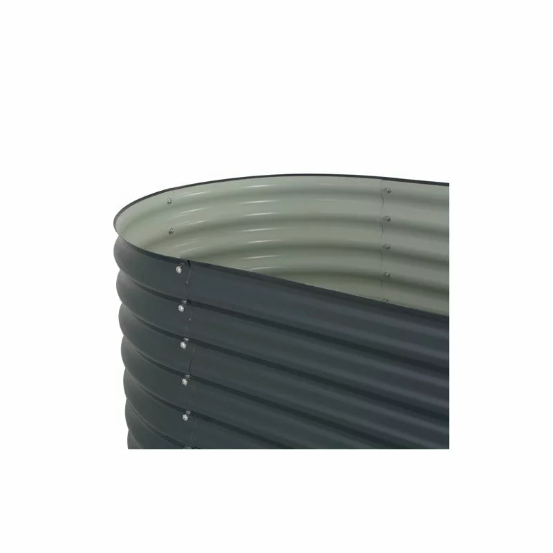Vida XL International B.V. VidaXL Garden Raised Bed 63"x31.5"x31.9" Galvanized Steel Gray Flower Box 6 Vida XL International B.V. VidaXL Garden Raised Bed 63"x31.5"x31.9" Galvanized Steel Gray Flower Box - Image 6
