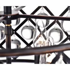 Edvivi Lighting Azha 4-Light Oil Rubbed Bronze Drum Pendant Chandelier With Crystal Spheres Glam -Ceiling Lighting Shop f2d1712b0d927f3f 0649 w800 h800 b0 p0