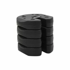 Vida XL International B.V. VidaXL 4x Gazebo Weight Platess Black Concrete Party Tent Parasol Weight Plate