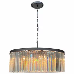 Lightupmyhome D'Angelo 12-Light Round Glass Crystal Chandelier, 3 Rows, Clear Gl -Ceiling Lighting Shop f3e1979a02e7fc9a 8666 w800 h800 b1 p0