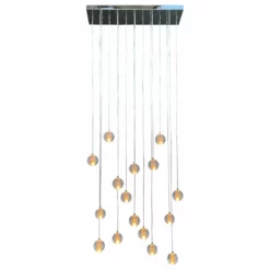 Lightupmyhome Oasis 16 Light Rectangular LED Glass Globe Chandelier, Chrome -Ceiling Lighting Shop f3f1f80703d9521b 7066 w800 h800 b1 p0