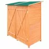 Vida XL International B.V. VidaXL Outdoor Wooden Storage Shed W/ Stool Backyard Garden Tool Organizer