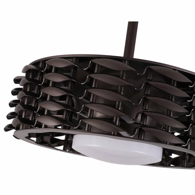 Todays Fans Oceano Bladeless Ceiling Fan, 6 Speeds With LED Light - 23 Inch, Coffee 3 Todays Fans Oceano Bladeless Ceiling Fan, 6 Speeds With LED Light - 23 Inch, Coffee - Image 3