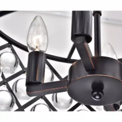 Edvivi Lighting Azha 4-Light Oil Rubbed Bronze Drum Pendant Chandelier With Crystal Spheres Glam -Ceiling Lighting Shop f461e7a50d927f3a 0649 w800 h800 b0 p0