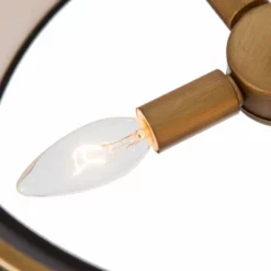 LNC Lighting LNC 4-Lights Black Drum Modern Antique Gold Chandelier For Living Room -Ceiling Lighting Shop f48121e90020d948 9961 w800 h800 b0 p0