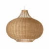 KOUBOO Handwoven Wicker Pear Shaped Pendant Lamp, Extra Large