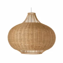 KOUBOO Handwoven Wicker Pear Shaped Pendant Lamp, Extra Large