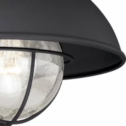 Vaxcel Harwich 10" Outdoor Flush Mount Light, Textured Black -Ceiling Lighting Shop f4b188330f9c6543 2519 w800 h800 b0 p0