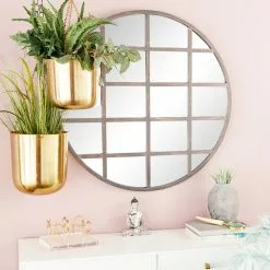 CosmoLiving By Cosmopolitan Large, Round Metallic Gold Metal Hanging Indoor & Outdoor Planters, Set Of 2 -Ceiling Lighting Shop f4d1896d01115e30 7836 w800 h800 b0 p0