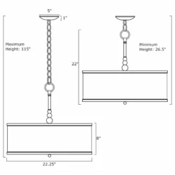 Kira Home Adelade 22" Drum Pendant Chandelier, Black Fabric Shade, Glass -Ceiling Lighting Shop f5518b6d00df65af 8691 w800 h800 b1 p0