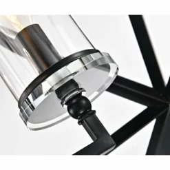 Edvivi Lighting 4-Light Geometric Iron Antique Black Glass Shade Cage Chandelier Farmhouse -Ceiling Lighting Shop f561ff640d76b111 2881 w800 h800 b0 p0