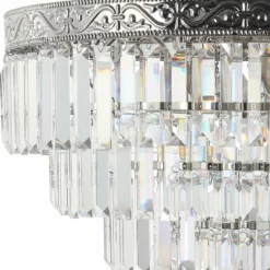 JONATHAN Y Wyatt 2-Light Crystal LED Chandelier, Polished Nickel/ Clear, Width: 20" -Ceiling Lighting Shop f66121090f763470 5980 w800 h800 b0 p0