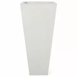 GDFStudio Ephraim Outdoor Cast Stone Planter, Matte White, Medium