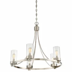 Helmsman Lighting Works 5-Light Chandelier, Brushed Nickel -Ceiling Lighting Shop f771dedd09ea55a1 8809 w800 h800 b1 p0