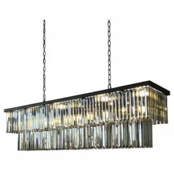 LightUpMyHome Rectangular Smoked Crystal Fringe Chandelier, 60" -Ceiling Lighting Shop f8b14cfd03ac77e4 7564 w800 h800 b1 p0