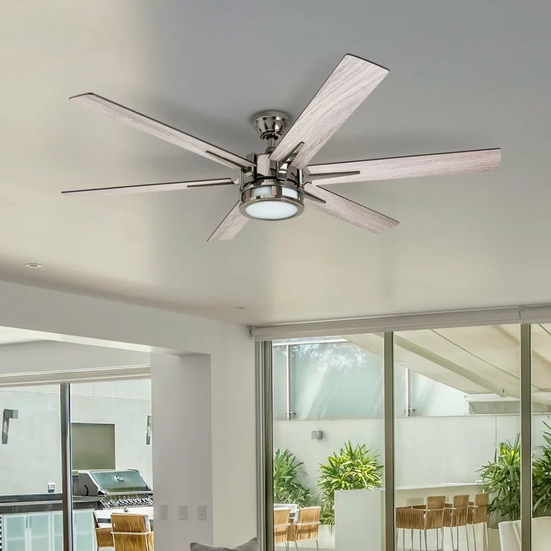 Honeywell Ceiling Fans Honeywell Kaliza Modern Ceiling Fan With Light And Remote, 56", Gun Metal 2 Honeywell Ceiling Fans Honeywell Kaliza Modern Ceiling Fan With Light And Remote, 56", Gun Metal - Image 2
