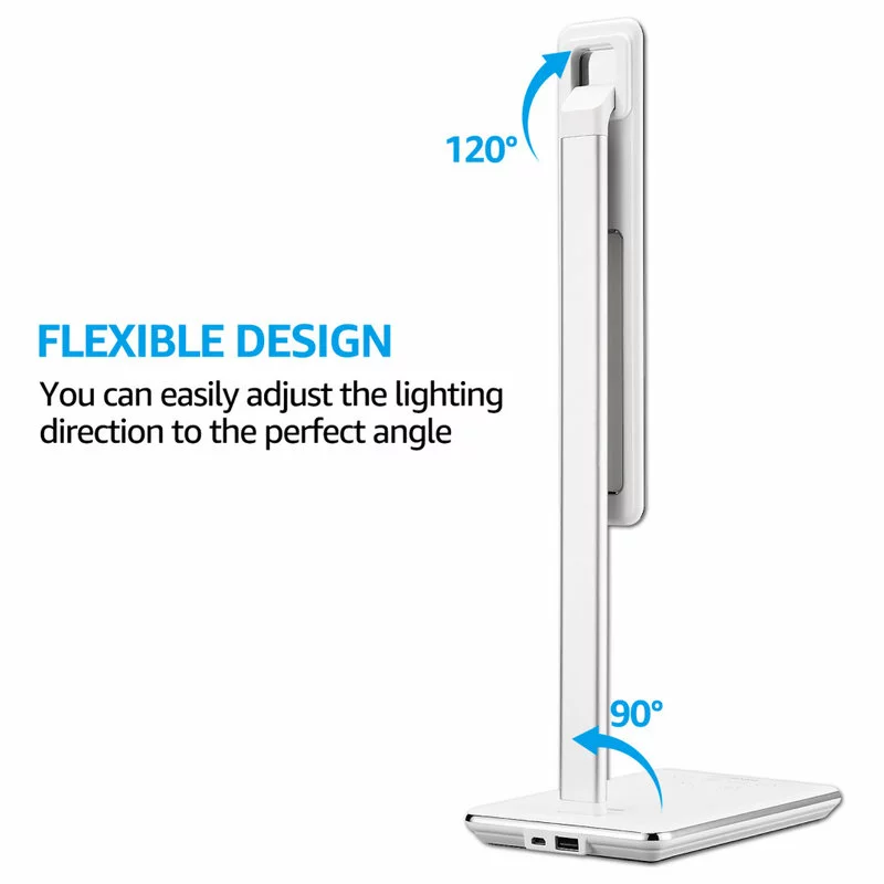 W86 Trading Co., LLC Dimmable LED Desk Lamp, 4 Lighting Modes, White 8 W86 Trading Co., LLC Dimmable LED Desk Lamp, 4 Lighting Modes, White - Image 8