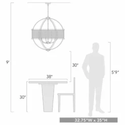 Golden Lighting Colson 9-Light Chandelier With Shade, Etruscan Bronze -Ceiling Lighting Shop fb11064d01723f45 3611 w800 h800 b1 p0
