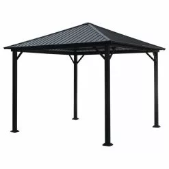 GDFStudio Hester Outdoor Modern Aluminum Hardtop Gazebo, Black 15 GDFStudio Hester Outdoor Modern Aluminum Hardtop Gazebo, Black -Ceiling Lighting Shop fb713f060f906b5c 9359 w800 h800 b1 p0
