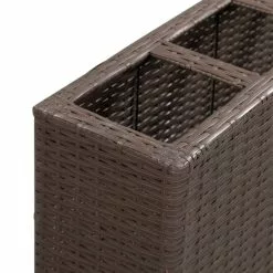 Vida XL International B.V. VidaXL Garden Raised Bed With 4 Pots Poly Rattan Brown Planter Growing Box Pot -Ceiling Lighting Shop fc41e1110fc5fac0 2938 w800 h800 b0 p0