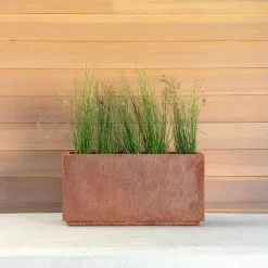 Veradek Metallic Series Corten Steel Long Box Planter, Medium -Ceiling Lighting Shop fd1199390179a13e 4603 w800 h800 b0 p0