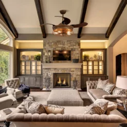 FLINT GARDEN INC Industrial Metal 5-Light Chandelier Ceiling Fan With Remote -Ceiling Lighting Shop fdc105230face7d6 4982 w800 h800 b0 p0