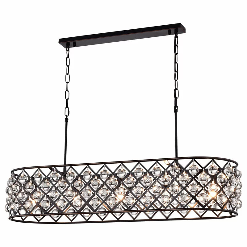 Edvivi Lighting Azha 5-Light Oil Rubbed Bronze Oval Chandelier With Crystal Spheres 1 Edvivi Lighting Azha 5-Light Oil Rubbed Bronze Oval Chandelier With Crystal Spheres