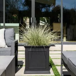 Veradek Brixton Cube Planter, 20", Black -Ceiling Lighting Shop ffa1fab10180297c 6729 w800 h800 b0 p0