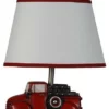 Lamps Per Se Truck Table Lamp With Shade, Antique Red
