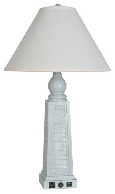 Lamps Per Se Sea Blue Shutter USB Polyresin Table Lamp Set Of 2 1 Lamps Per Se Sea Blue Shutter USB Polyresin Table Lamp Set Of 2