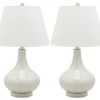 Safavieh Amy Gourd Glass Lamps, Set Of 2, Pearl