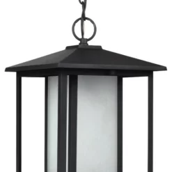 Sea Gull Lighting 1-Light Outdoor Pendant, Black