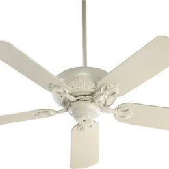 Quorum International 52" 5-Blade Chateaux Ceiling Fan, Antique White