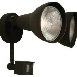 Craftmade Covered Flood With Photocell And Motion Sensor, Textured Matte Black
