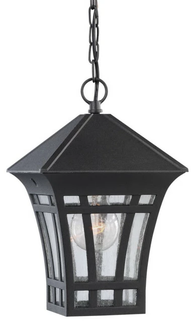 Sea Gull Lighting Sea Gull Herrington 1-Light Outdoor Pendant 69131-12, Black 1 Sea Gull Lighting Sea Gull Herrington 1-Light Outdoor Pendant 69131-12, Black