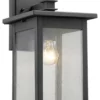 CHLOE Lighting, Inc. Tristan 1-Light Outdoor Wall Sconce 14" High, Textured Black