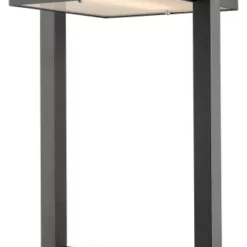 Z-LIte Luttrel Collection 1 Light Outdoor Post Mount Fixture In Black Finish