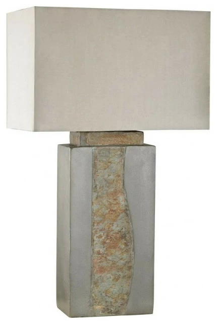 Bailey Street Home Grey-Natural Slate Outdoor Table Lamp Made Of Stone A Taupe-Clear Nylon Shade 1 Bailey Street Home Grey-Natural Slate Outdoor Table Lamp Made Of Stone A Taupe-Clear Nylon Shade