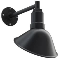 Steel Lighting Co. The Del Rey Barn Light - Short Angled Sign Light, Matte Black Inlay