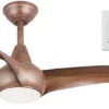 Minka Aire Minka Light Wave 52" Ceiling Fan W/Remote & Wall Control Bundle-Distressed Koa