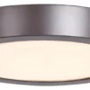 Access Lighting Ulko Exterior, Medium, LED Wet Location Flush Mount, Bronze