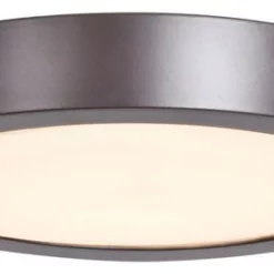 Access Lighting Ulko Exterior, Medium, LED Wet Location Flush Mount, Bronze