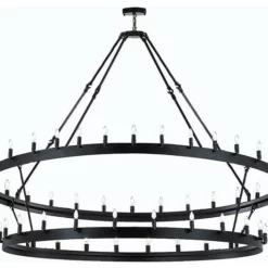 Harrison Lane Vintage Barn Metal Castile Chandelier Industrial Loft Rustic Lighting