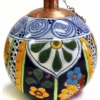 Tierra Fina Talavera Style Table Top Torch, Made In Mexico, Delores