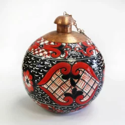 Tiera Fina Talavera Style Table Top Torch, Made In Mexico
