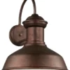Sea Gull Lighting Large 1-Light Outdoor Lantern, Weathered Copper