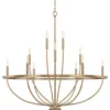 HomePlace By Capital Lighting Greyson 12 Light Chandelier, Aged Brass
