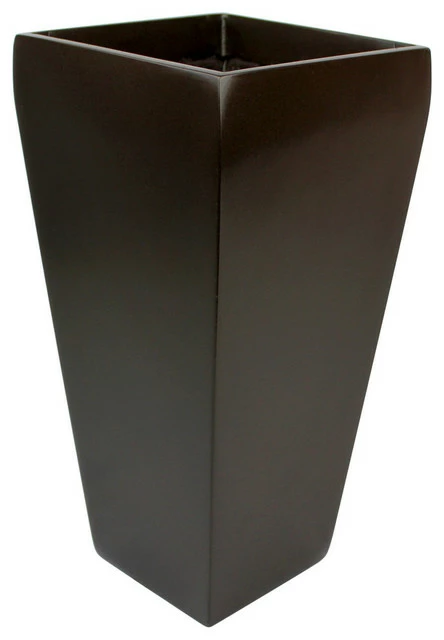 Root And Stock Windsor Tall Square Planter, Brown, 13"x13"x26" 1 Root And Stock Windsor Tall Square Planter, Brown, 13"x13"x26"
