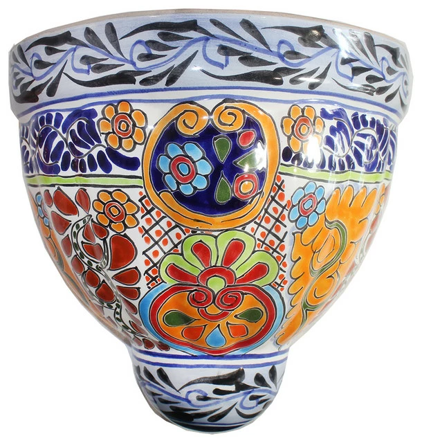Tierra Fina Talavera Large Wall Planter, A 1 Tierra Fina Talavera Large Wall Planter, A